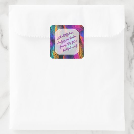 Sticker Carré Beau Monde (Sac)