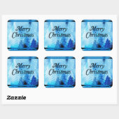 Sticker Carré Beau Noël blanc (Feuille)