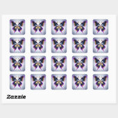 Sticker Carré Beau Papillon (Feuille)