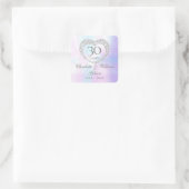 Sticker Carré Beau Pearl Heart 30e anniversaire (Sac)
