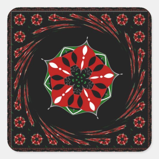 Sticker Carré Beau rose Bleu Blanc Coeurs d'amour Design (Devant)