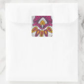 Sticker Carré Beau tissu africain coloré Motif Art Imprimer (Sac)