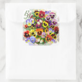 Sticker Carré Beauté de sansonnette personnalisée avec papillons (Sac)