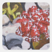 Sticker Carré Beauté épinglée (Devant)