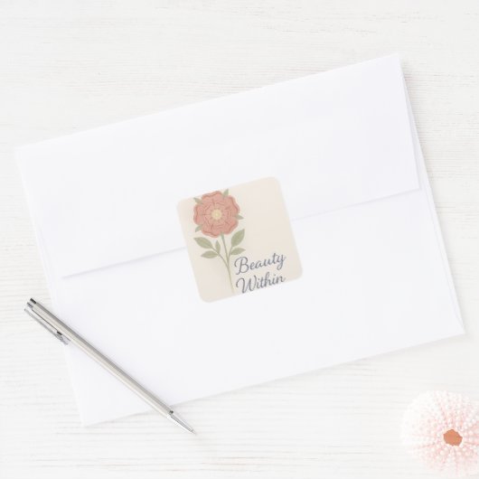 Sticker Carré Beauté Intérieure (Enveloppe)