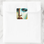 Sticker Carré Beauté mystique Déesse dorée (Sac)