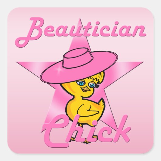 Sticker Carré Beauticier Chick #8 (Devant)