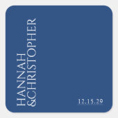 Sticker Carré Beautiful Blue Wedding (Devant)