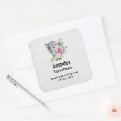 Sticker Carré Beautiful Leopard Head Portrait Business (Enveloppe)