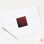 Sticker Carré Beautiful Valentines Day Heart Made Of red Yarn (Enveloppe)