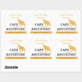 Sticker Carré Beaux Bouchons de chapeau de diplômé 2024 Diplômé (Feuille)