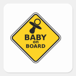 Sticker Carré Bébé à bord
