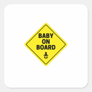 Sticker Carré Bébé à bord