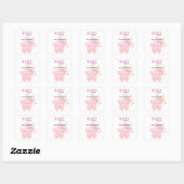 Sticker Carré Bébé Bébé Bébé Bébé Bébé Douche Carré S (Feuille)
