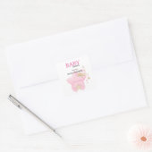 Sticker Carré Bébé Bébé Bébé Bébé Bébé Douche Carré S (Enveloppe)
