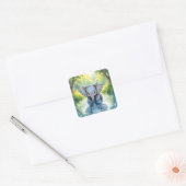 Sticker Carré Bébé éléphant adorable et reflet (Enveloppe)