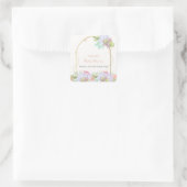 Sticker Carré Bébé En Fleur Boho Arch Baby shower Cactus (Sac)