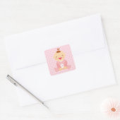 Sticker Carré Bébé fille (Enveloppe)