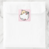 Sticker Carré Bébé fille (Sac)