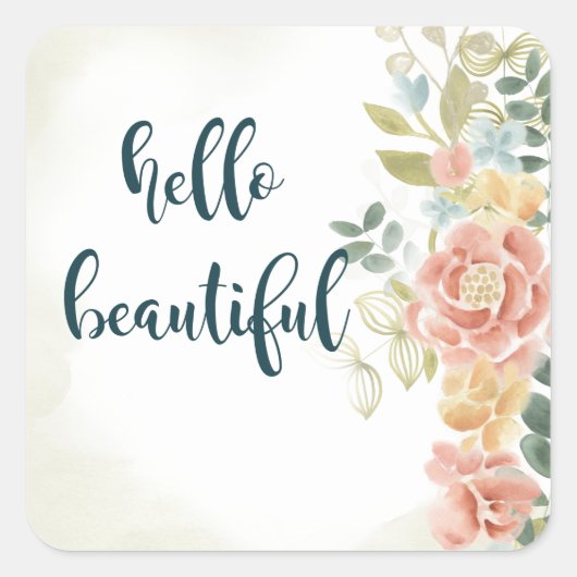 Sticker Carré Bébé fille I (Devant)