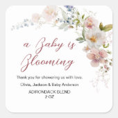 Sticker Carré Bébé fleur sauvage en fleur Élégant moderne (Devant)