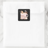 Sticker Carré Bébé Il fait froid dehors (Sac)