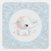 Bébé mignon éléphant bleu garçon