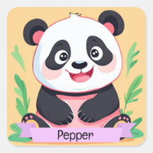Bébé mignon Panda Nom personnalisé
