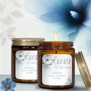 Sticker Carré Bébé neige d'hiver Il fait froid dehors Baby showe