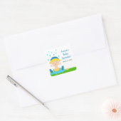Sticker Carré Bébé Sprinkle Douche (Enveloppe)