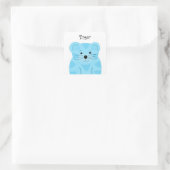 Sticker Carré Bébé Tigre Bleu Mignon (Sac)