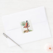 Sticker Carré Bec-croisé rouge (Enveloppe)