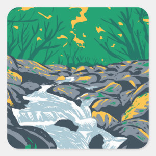 Sticker Carré Becky Falls Dartmoor