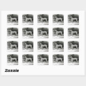 Sticker Carré Bedlington Terriers- M. F. Armstrong (Feuille)