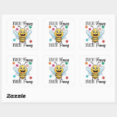 Sticker Carré Bee Happy Bee Punny (Feuille)