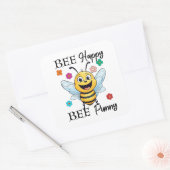 Sticker Carré Bee Happy Bee Punny (Enveloppe)