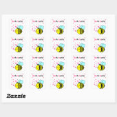 Sticker Carré Bee My Palentine mignonne Valentine's Day Stick Ca (Feuille)
