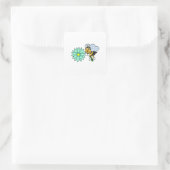 Sticker Carré Bee with flower.PNG (Sac)