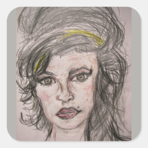 Sticker Carré Beehive Girl