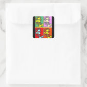 Sticker Carré Beethoven pop-art (Sac)