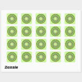 Sticker Carré beigne kiwi (Feuille)