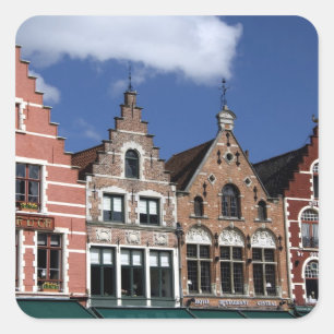 Sticker Carré Belgique, Brugge (ou Brug ou Bruge). UNESCO 2