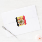 Sticker Carré Belgium Flag & COA (Enveloppe)