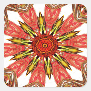 Sticker Carré Belle belle asiatique traditionnelle motif