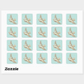 Sticker Carré belle colombe blanche (Feuille)