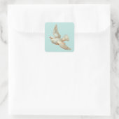 Sticker Carré belle colombe blanche (Sac)