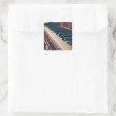 Sticker Carré Belle conception de piano (Sac)