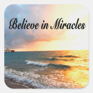 STICKER CARRÉ BELLE CROYANCE EN MIRACLES SCELER DESIGN