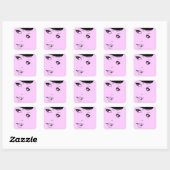 Sticker Carré Belle Dame (Feuille)