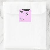 Sticker Carré Belle Dame (Sac)